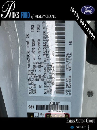 2019 Toyota Tundra Platinum 5.7L V8