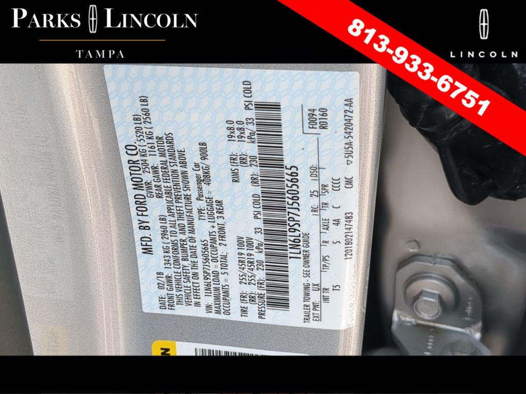 2018 Lincoln Continental Select