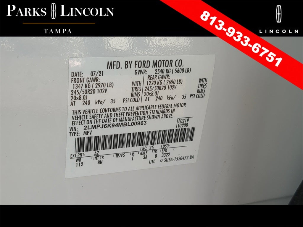 2021 Lincoln Nautilus Reserve