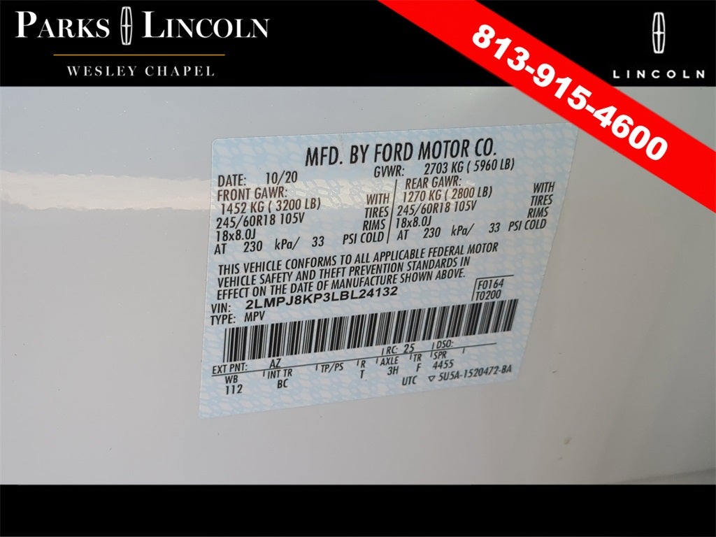 2020 Lincoln Nautilus Reserve