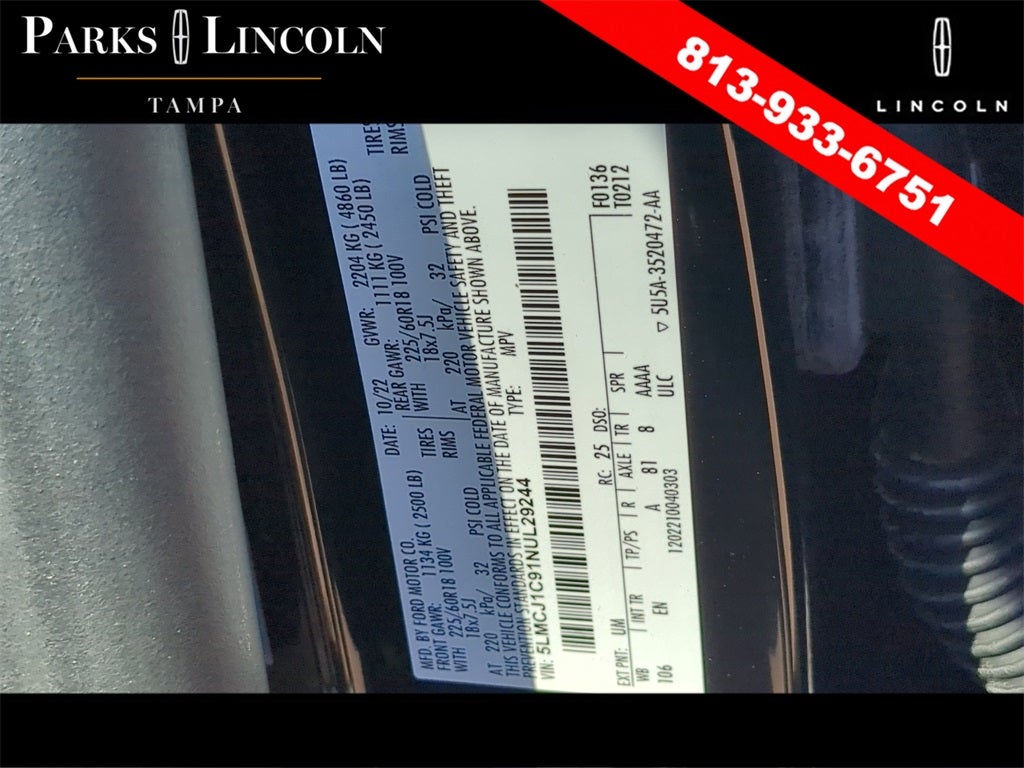 2022 Lincoln Corsair Standard