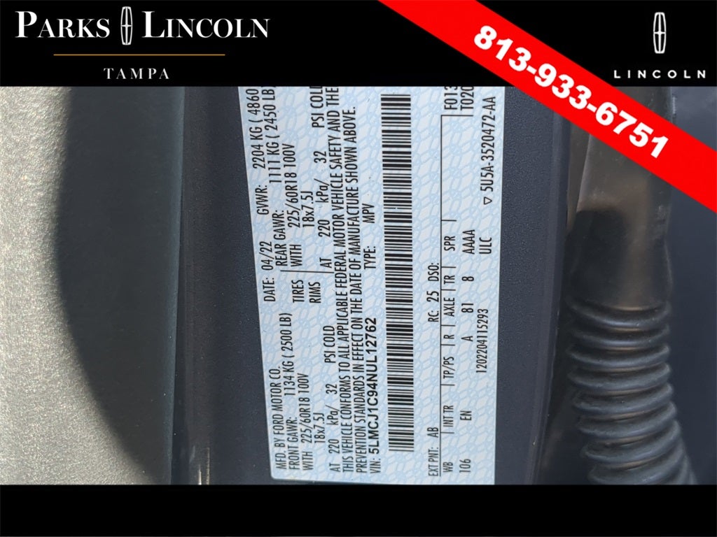 2022 Lincoln Corsair Standard