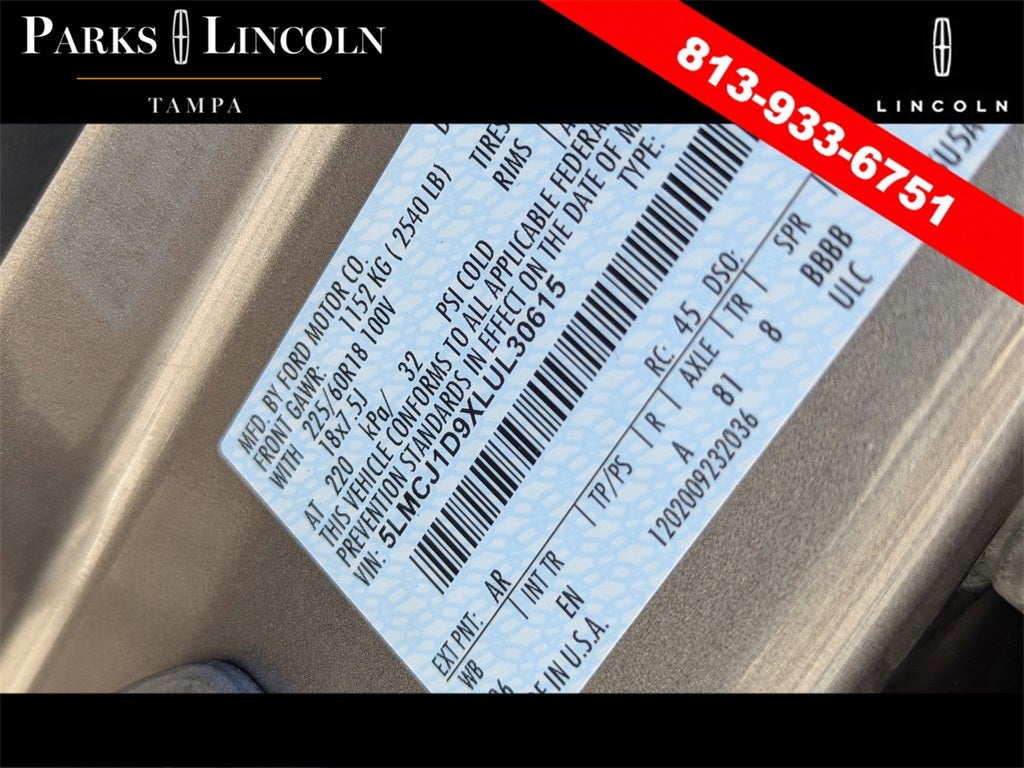 2020 Lincoln Corsair Standard