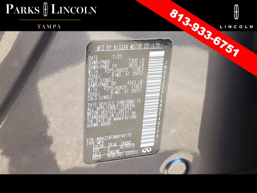 2022 INFINITI QX80 LUXE