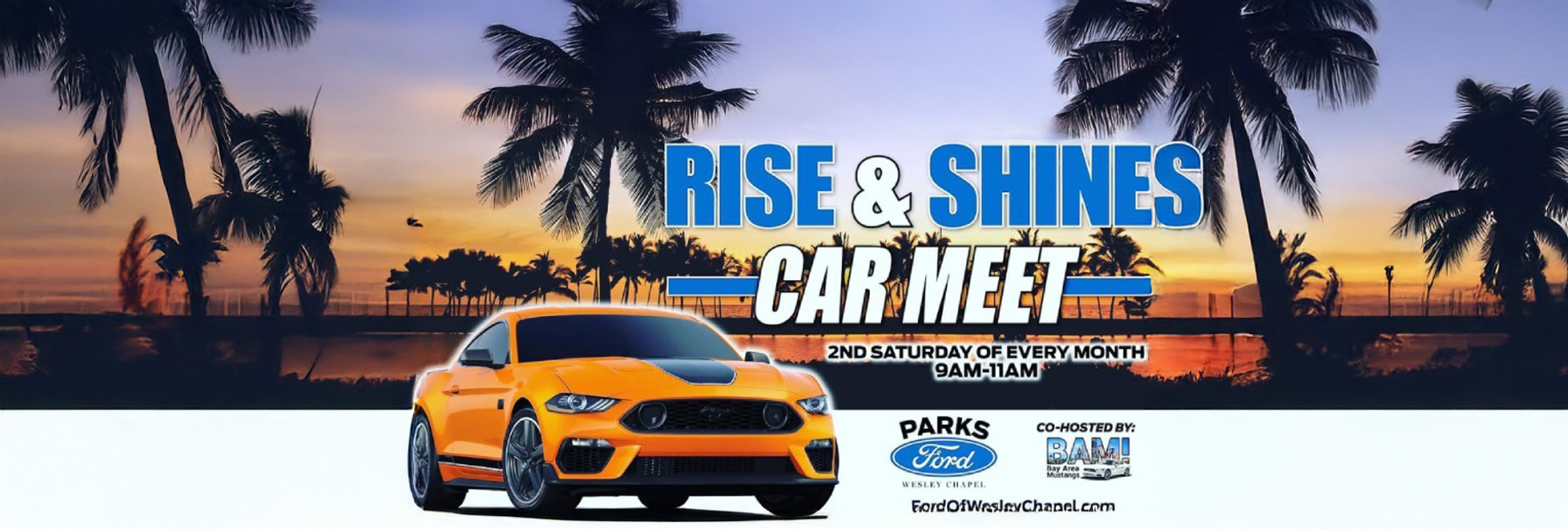 Rise and Shine Car Meet-Up Banner